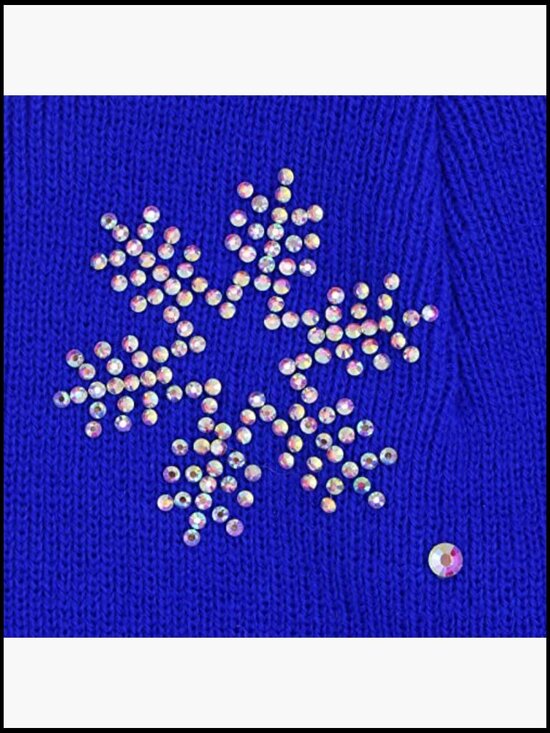 Rhinestone Winter Beanie – Cozy Sparkly Hat for Cold Weather